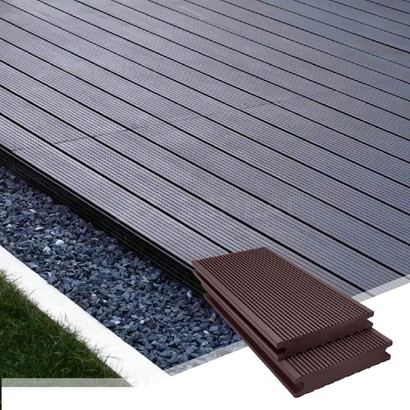 Modern WPC Anti-Slip Straight Grain Decking Flooring Outdoor Walkway Garden