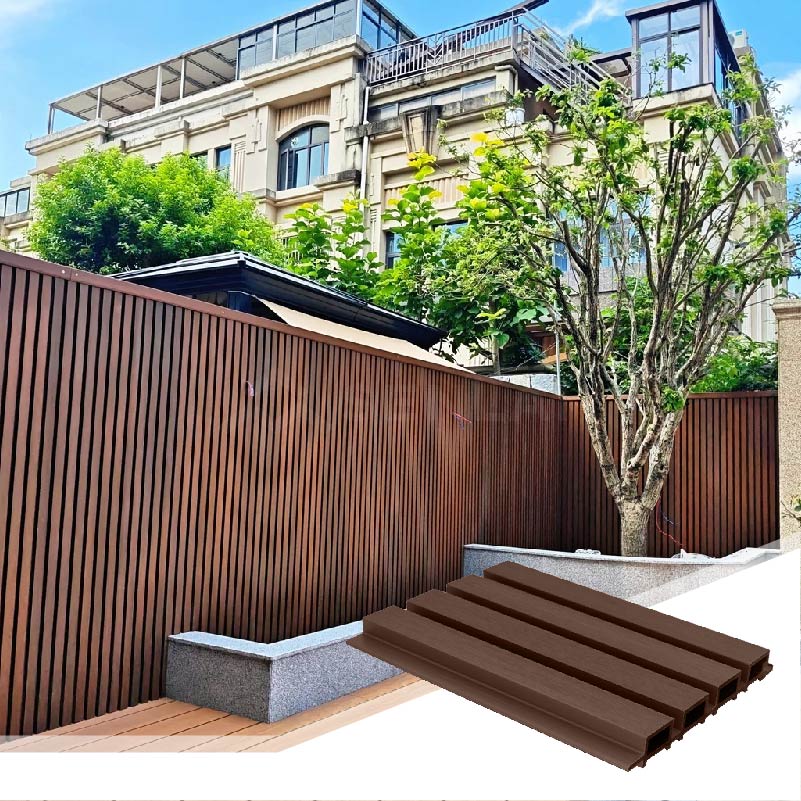 Modern Waterproof Wood Grain WPC Wall Panel Fireproof Decoration