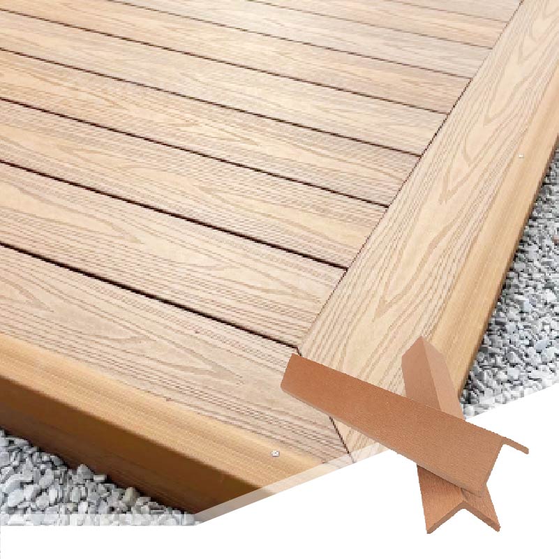 Eco-Friendly WPC Accessories Outdoor Coextruded Side Angle