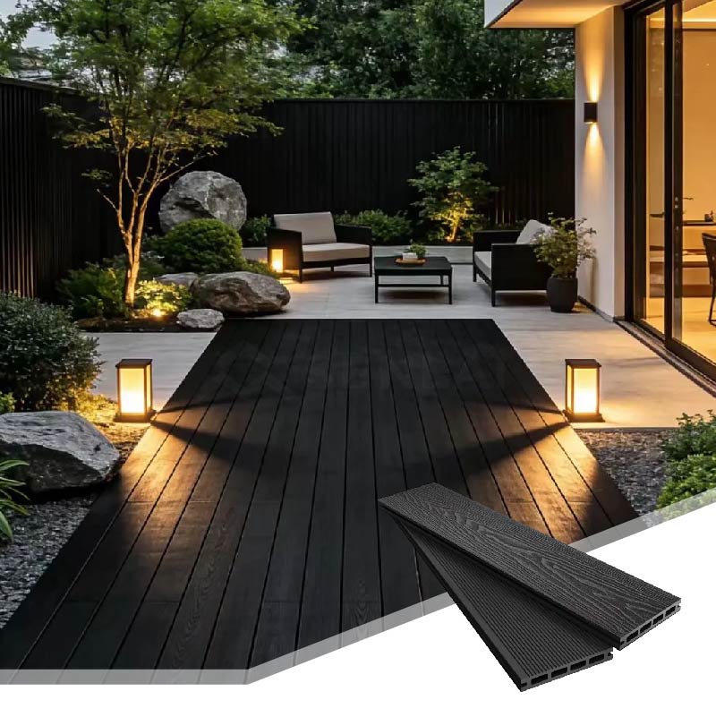 Waterproof 3D Outdoor WPC Decking 25mm Thickness